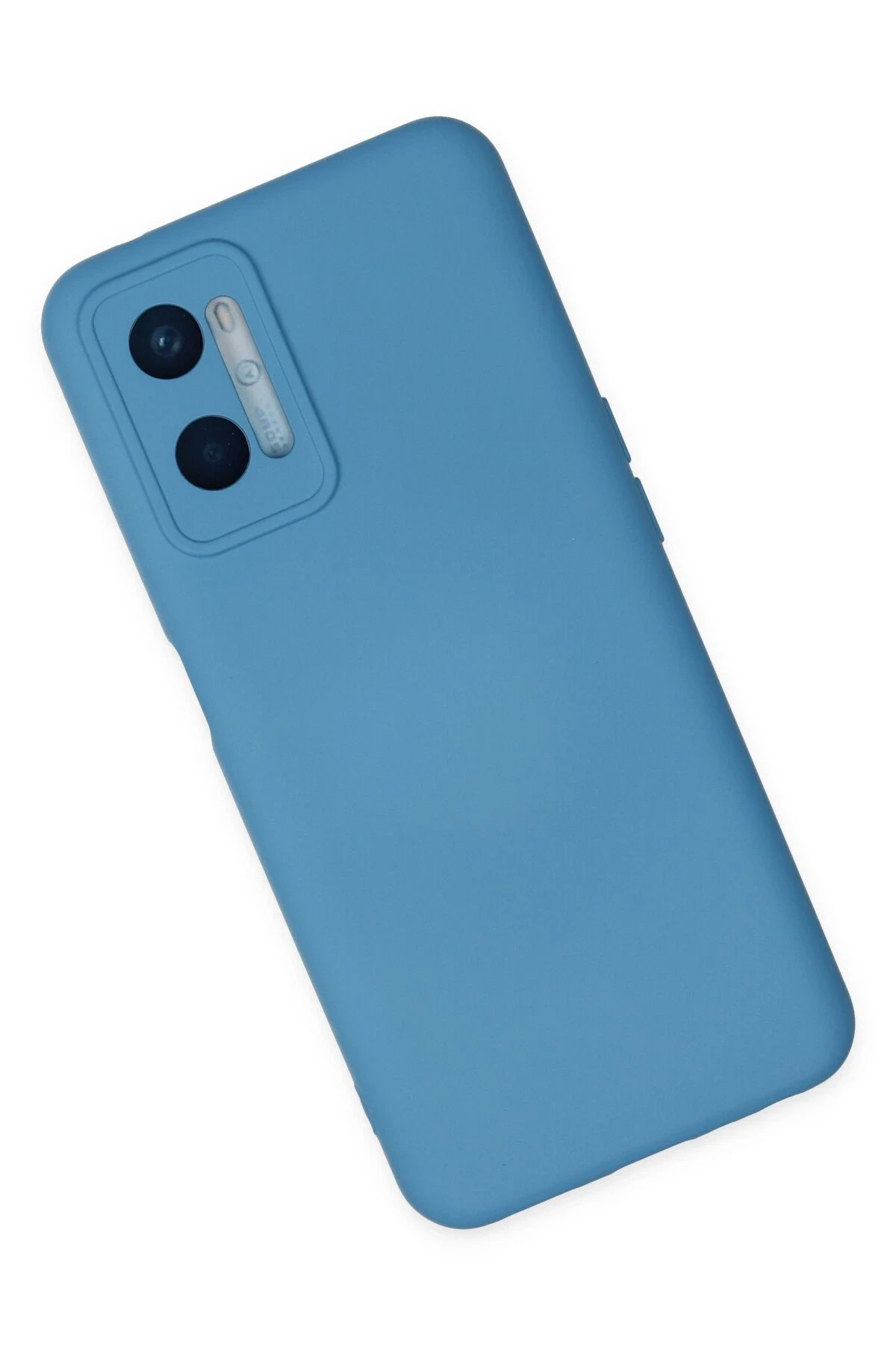 Oppo A96 Kılıf Nano içi Kadife Silikon - Mavi-(5796) - Görsel 2