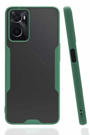 Oppo A96 Kılıf Platin Silikon - Yeşil-(5796)