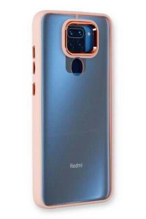 Xiaomi Redmi Note 9 Kılıf Dora Kapak - Pudra-(5796)