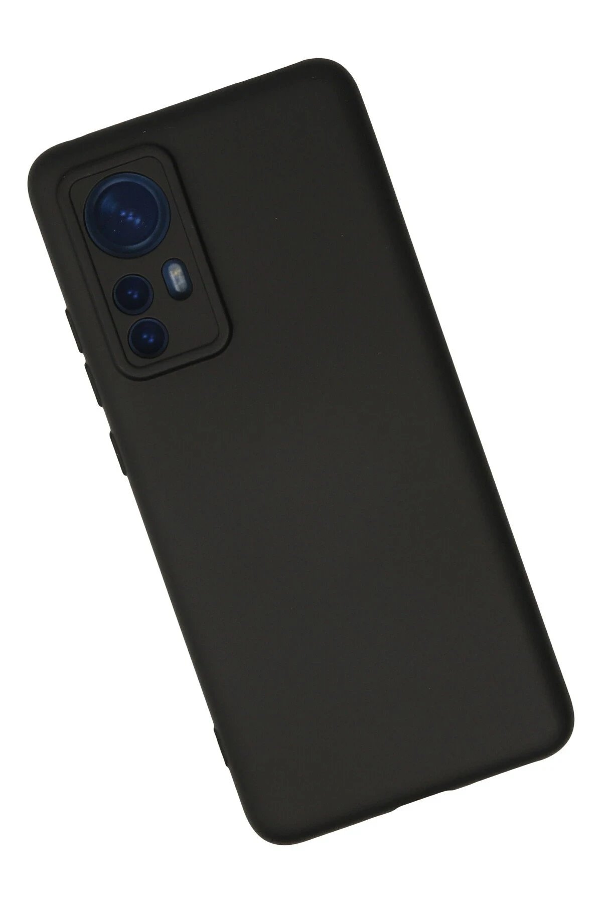 Xiaomi Mi 12 Kılıf Nano içi Kadife Silikon - Siyah-(5796) - Görsel 2