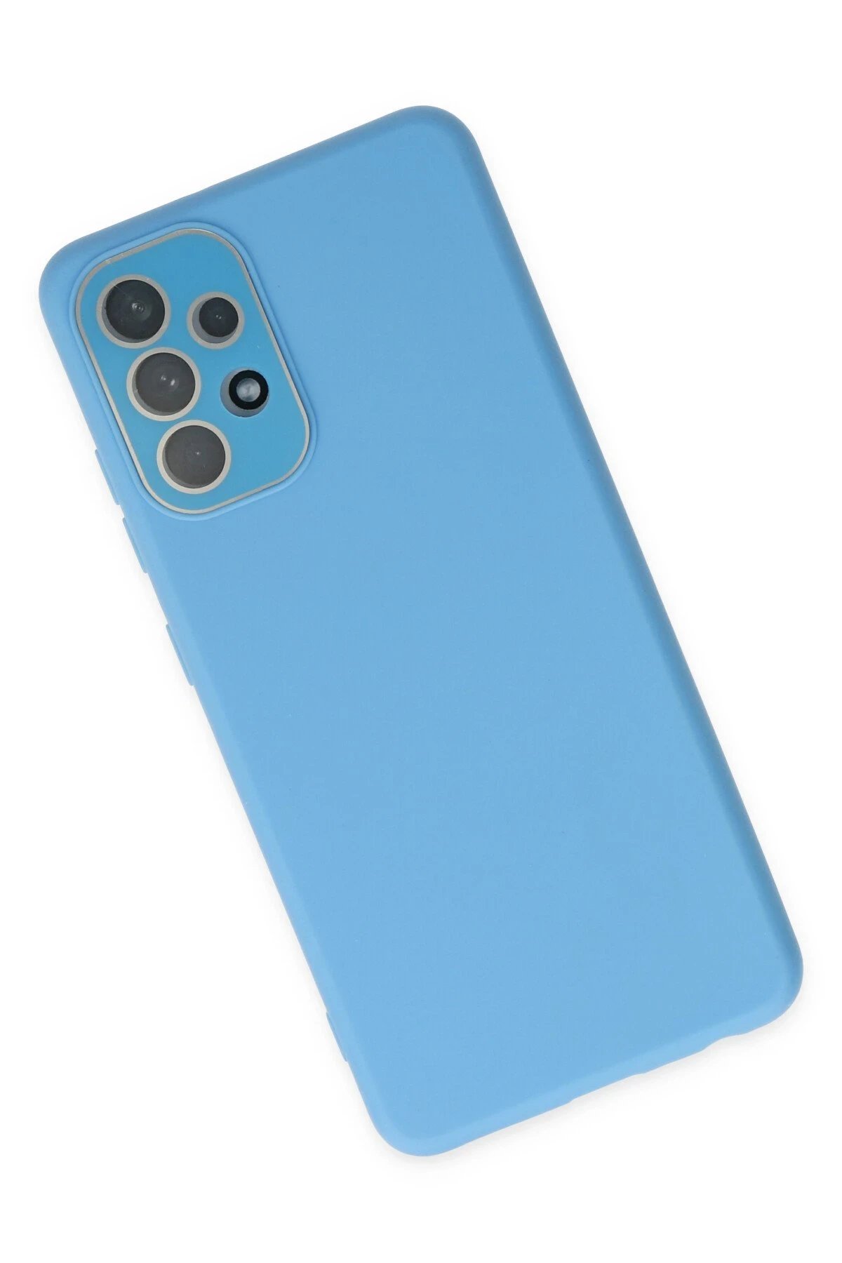 Samsung Galaxy A33 5G Kılıf Lansman Glass Kapak - Mavi-(5796) - Görsel 3