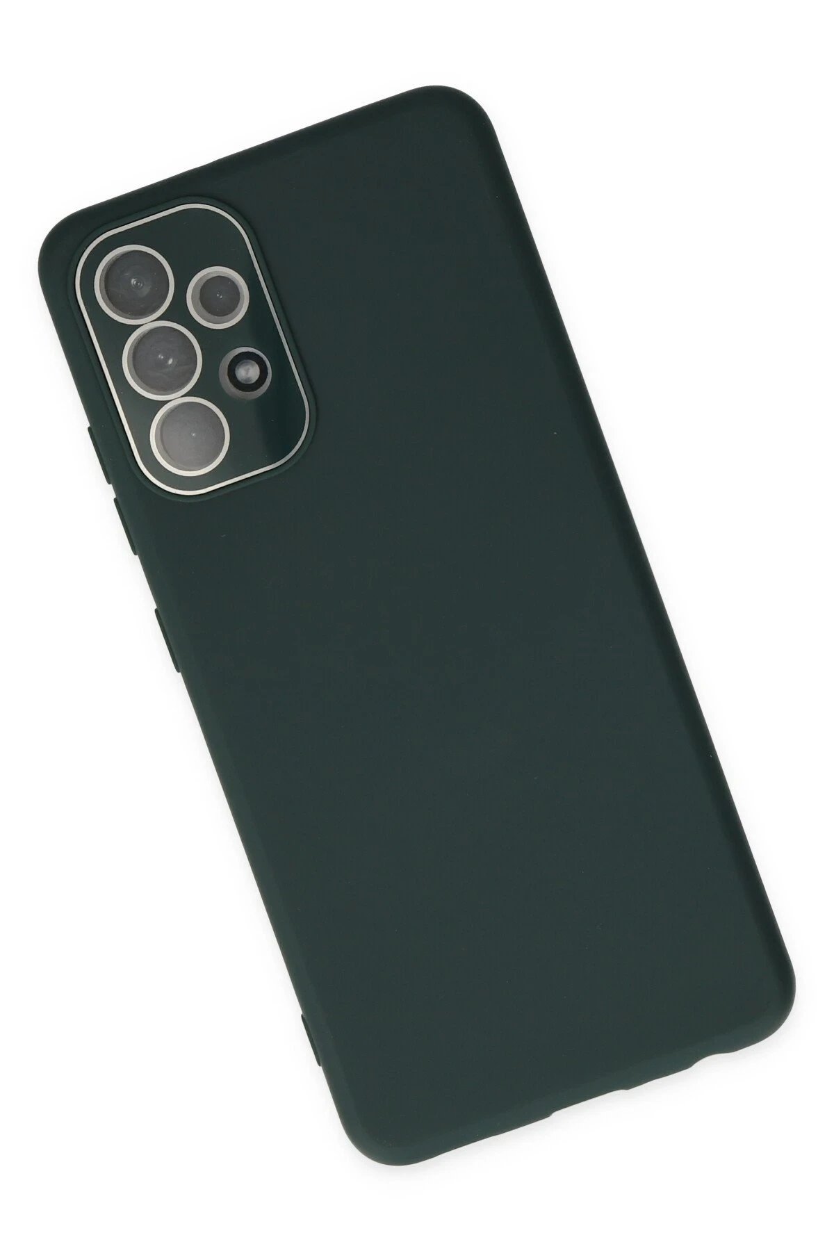 Samsung Galaxy A33 5G Kılıf Lansman Glass Kapak - Koyu Yeşil-(5796) - Görsel 3