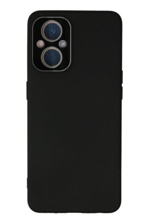 Oppo Reno 7 Lite Kılıf Lansman Glass Kapak - Siyah-(5796)
