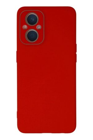 Oppo Reno 7 Lite Kılıf Lansman Glass Kapak - Kırmızı-(5796)