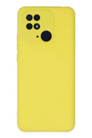 Xiaomi Redmi 10C Kılıf Nano içi Kadife Silikon - Sarı-(5796)