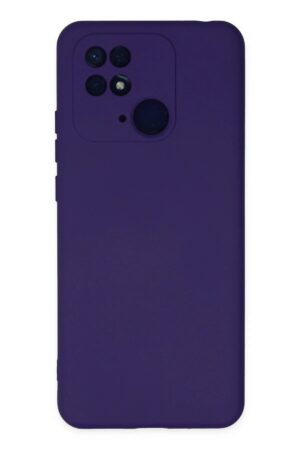 Xiaomi Redmi 10C Kılıf Nano içi Kadife Silikon - Mor-(5796)