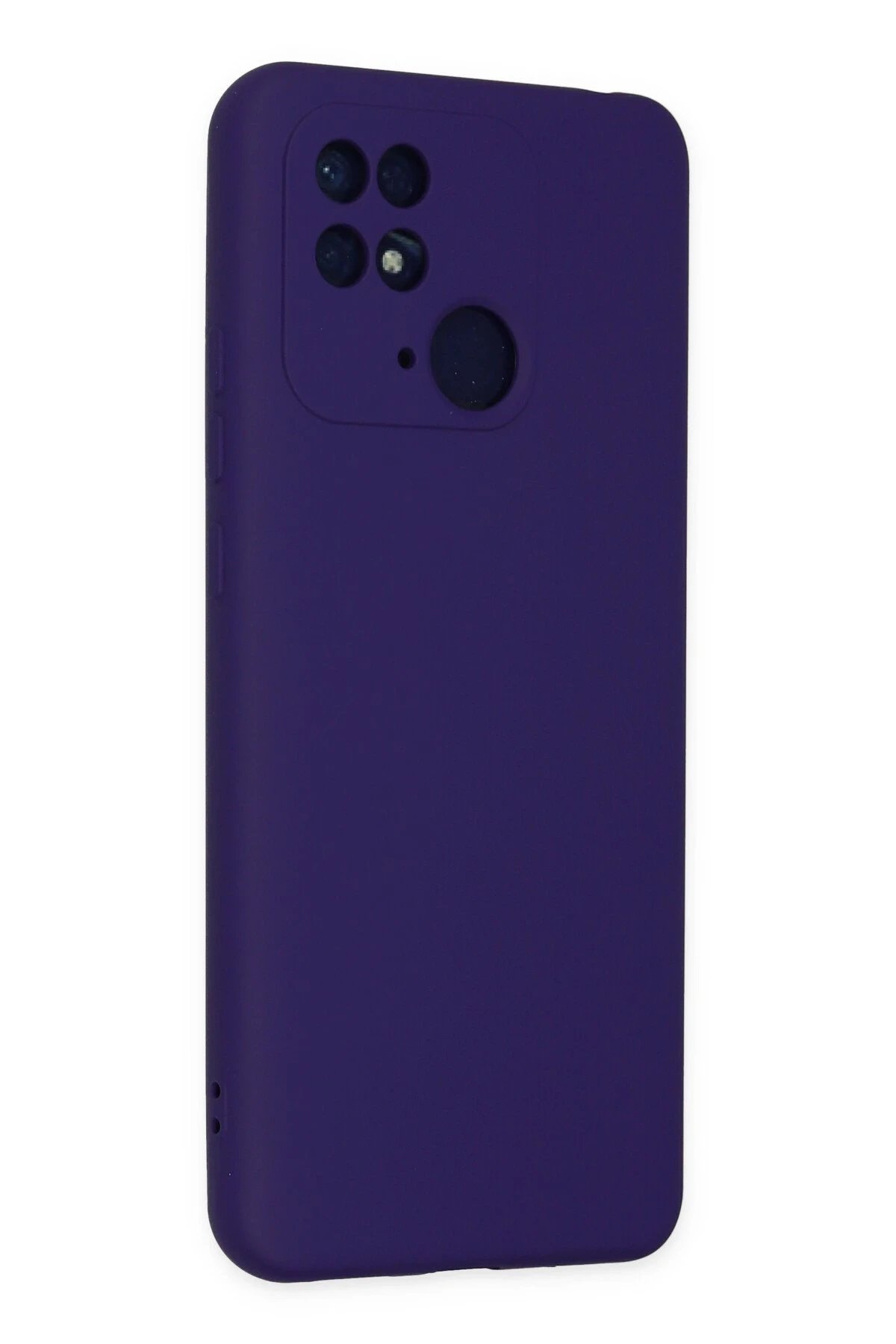 Xiaomi Redmi 10C Kılıf Nano içi Kadife Silikon - Mor-(5796) - Görsel 3