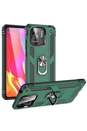 Xiaomi Redmi 10C Kılıf Sofya Yüzüklü Silikon Kapak - Yeşil-(5796)