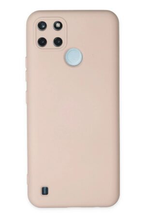Realme C25Y Kılıf Nano içi Kadife Silikon - Pudra-(5796)