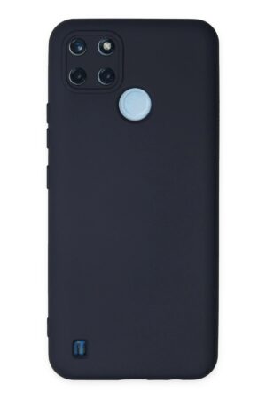 Realme C25Y Kılıf Nano içi Kadife Silikon - Lacivert-(5796)