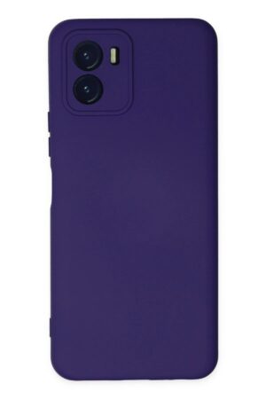 Vivo Y15S Kılıf Nano içi Kadife Silikon - Mor-(5796)
