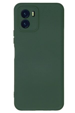 Vivo Y15S Kılıf Nano içi Kadife Silikon - Koyu Yeşil-(5796)