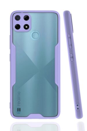 Realme C25Y Kılıf Platin Silikon - Lila-(5796)