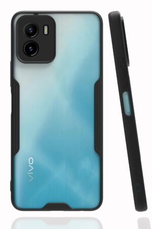 Vivo Y15S Kılıf Platin Silikon - Siyah-(5796)