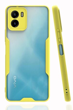 Vivo Y15S Kılıf Platin Silikon - Sarı-(5796)