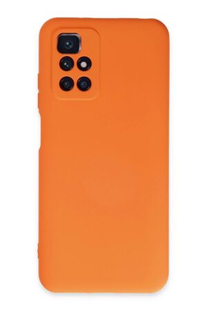 Xiaomi Redmi 10 2022 Kılıf Nano içi Kadife Silikon - Turuncu-(5796)