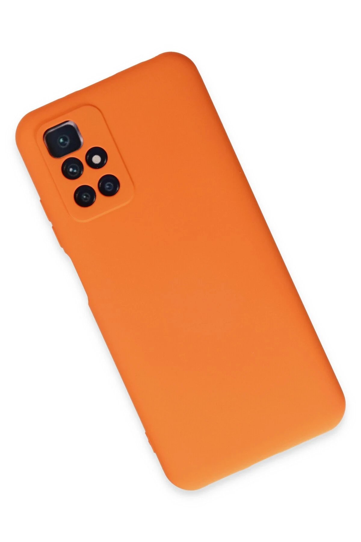 Xiaomi Redmi 10 2022 Kılıf Nano içi Kadife Silikon - Turuncu-(5796) - Görsel 3