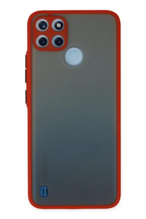 Realme C21Y Kılıf Montreal Silikon Kapak - Kırmızı-(5796)