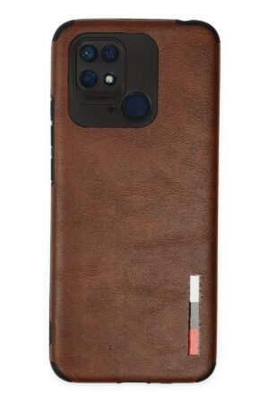 Xiaomi Redmi 10C Kılıf Loop Deri Silikon - Kahverengi-(5796)