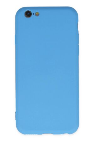 iPhone 6 Plus Kılıf Nano içi Kadife Silikon - Mavi-(5796)
