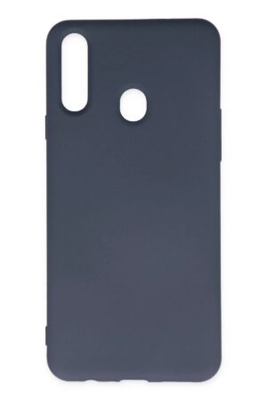 Samsung Galaxy A20S Kılıf Nano içi Kadife Silikon - Gri-(5796)