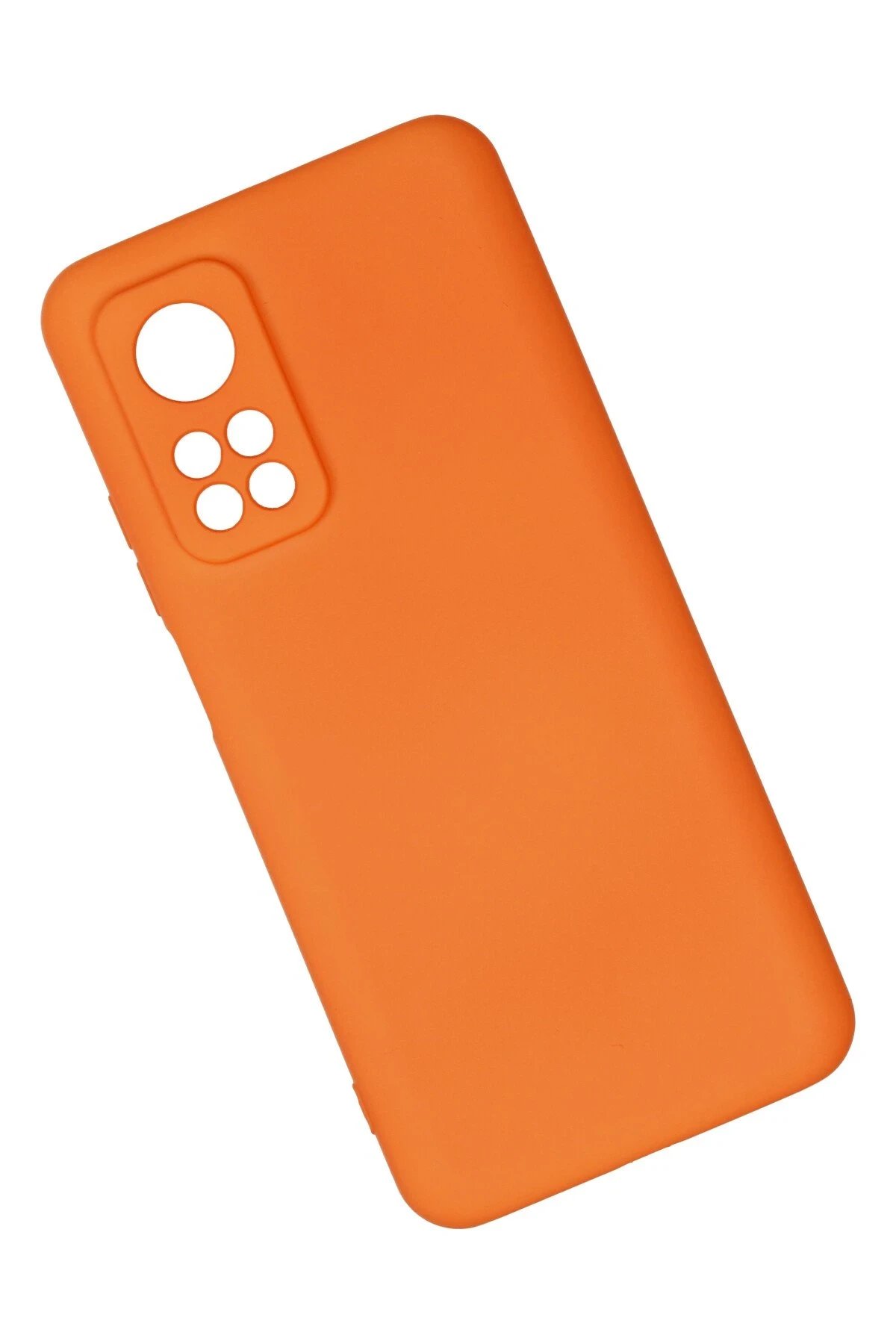 Xiaomi Mi 10T Kılıf Nano içi Kadife Silikon - Turuncu-(5796) - Görsel 3