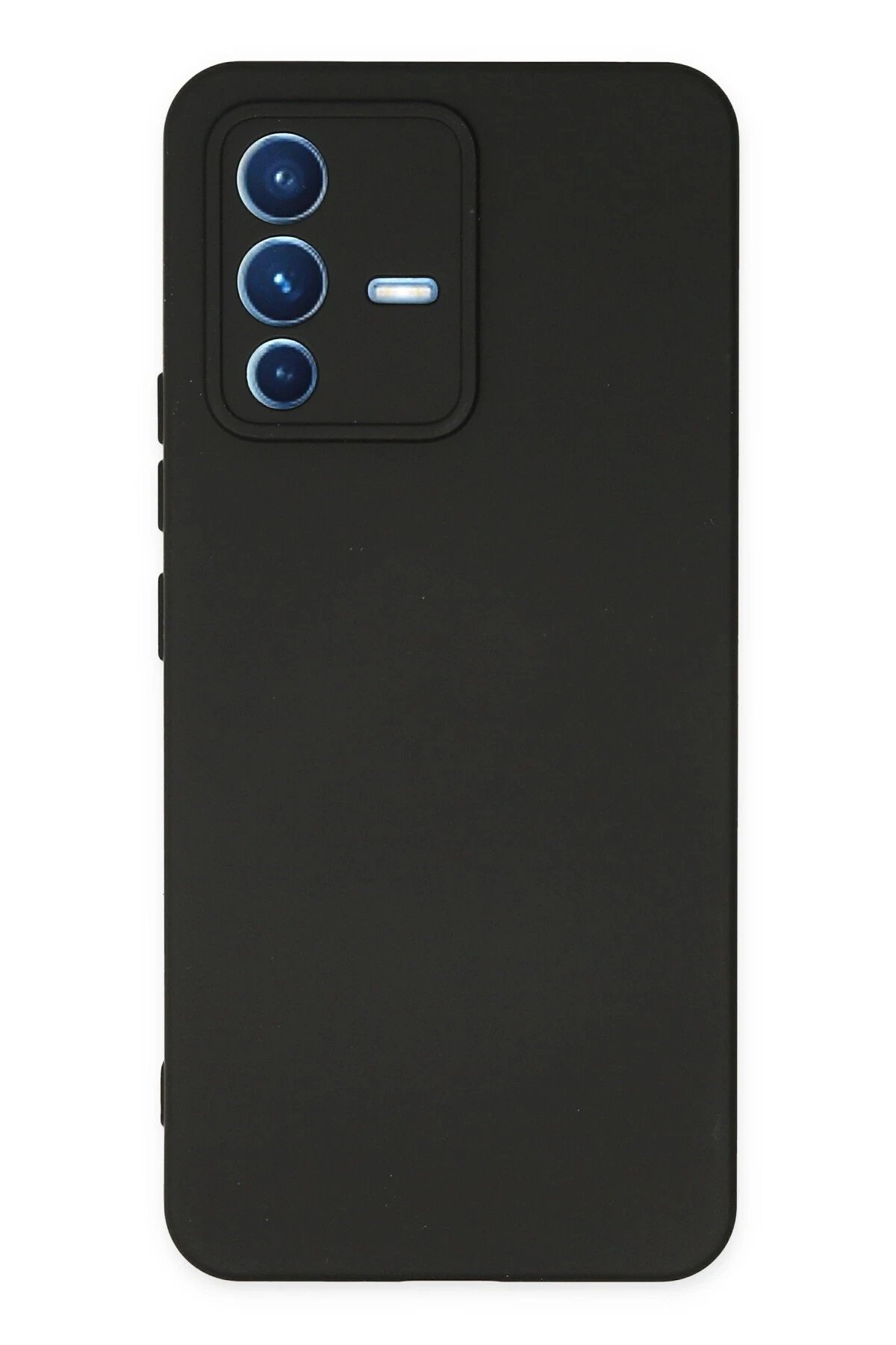 Vivo V23 5G Kılıf Nano içi Kadife Silikon - Siyah-(5796)