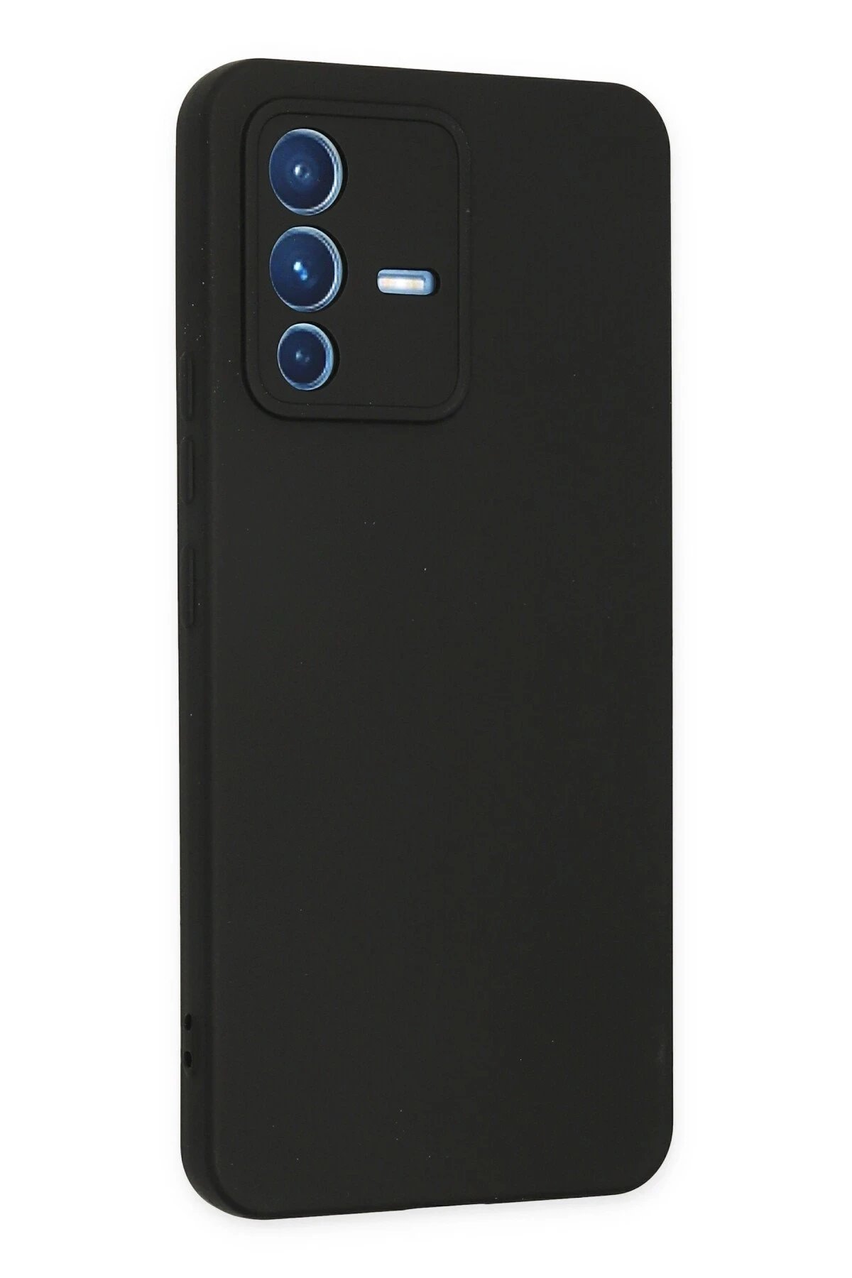 Vivo V23 5G Kılıf Nano içi Kadife Silikon - Siyah-(5796) - Görsel 3