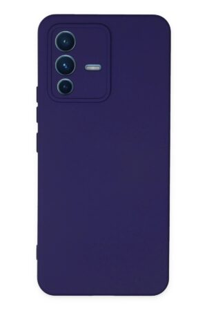 Vivo V23 5G Kılıf Nano içi Kadife Silikon - Mor-(5796)