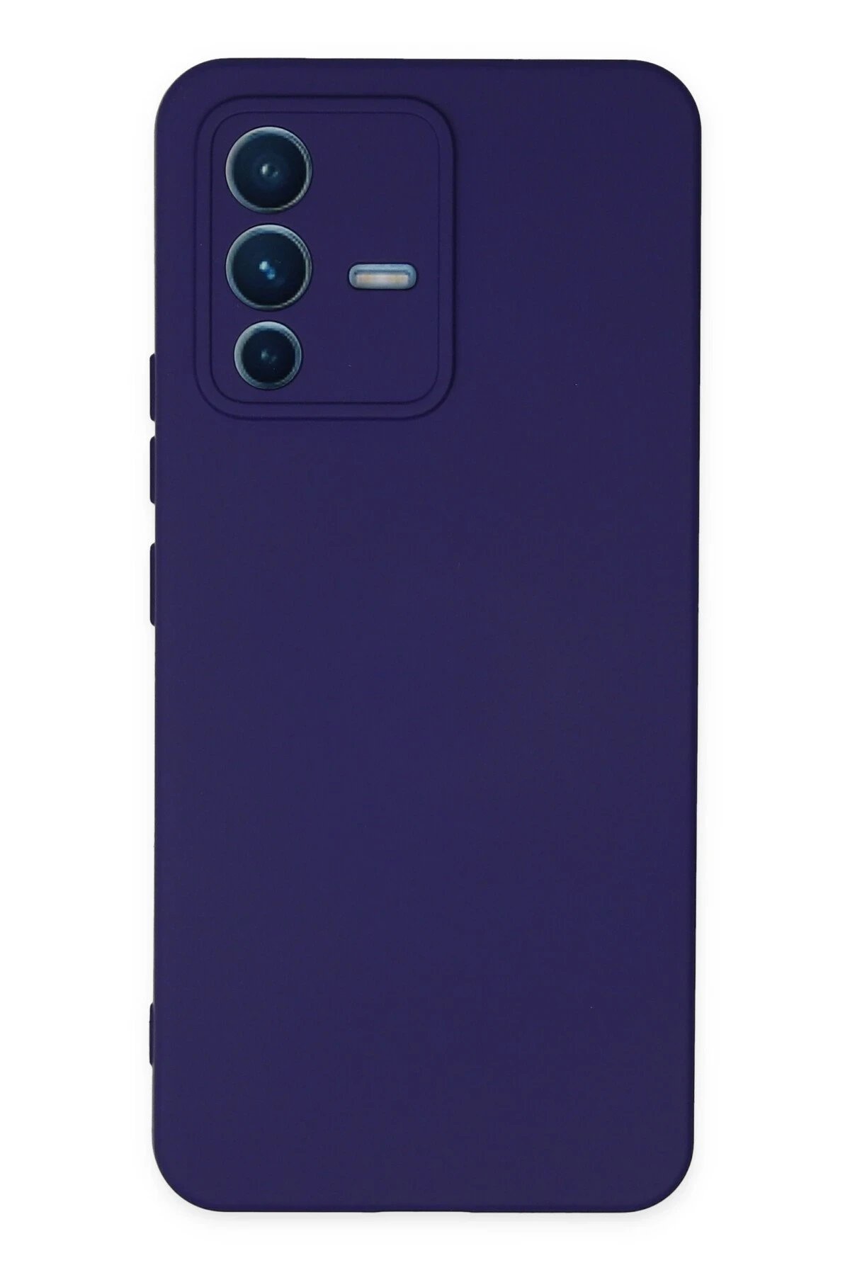Vivo V23 5G Kılıf Nano içi Kadife Silikon - Mor-(5796)