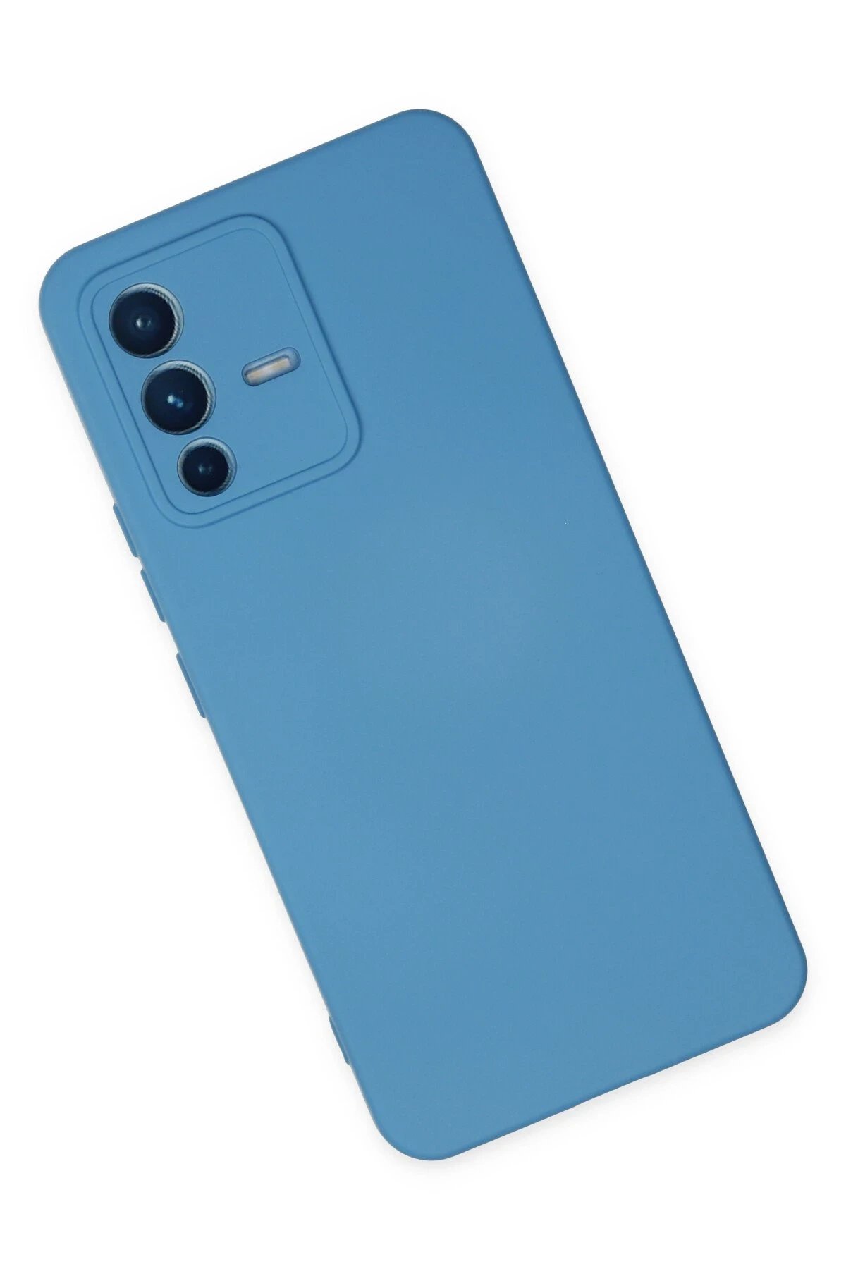 Vivo V23 5G Kılıf Nano içi Kadife Silikon - Mavi-(5796) - Görsel 2