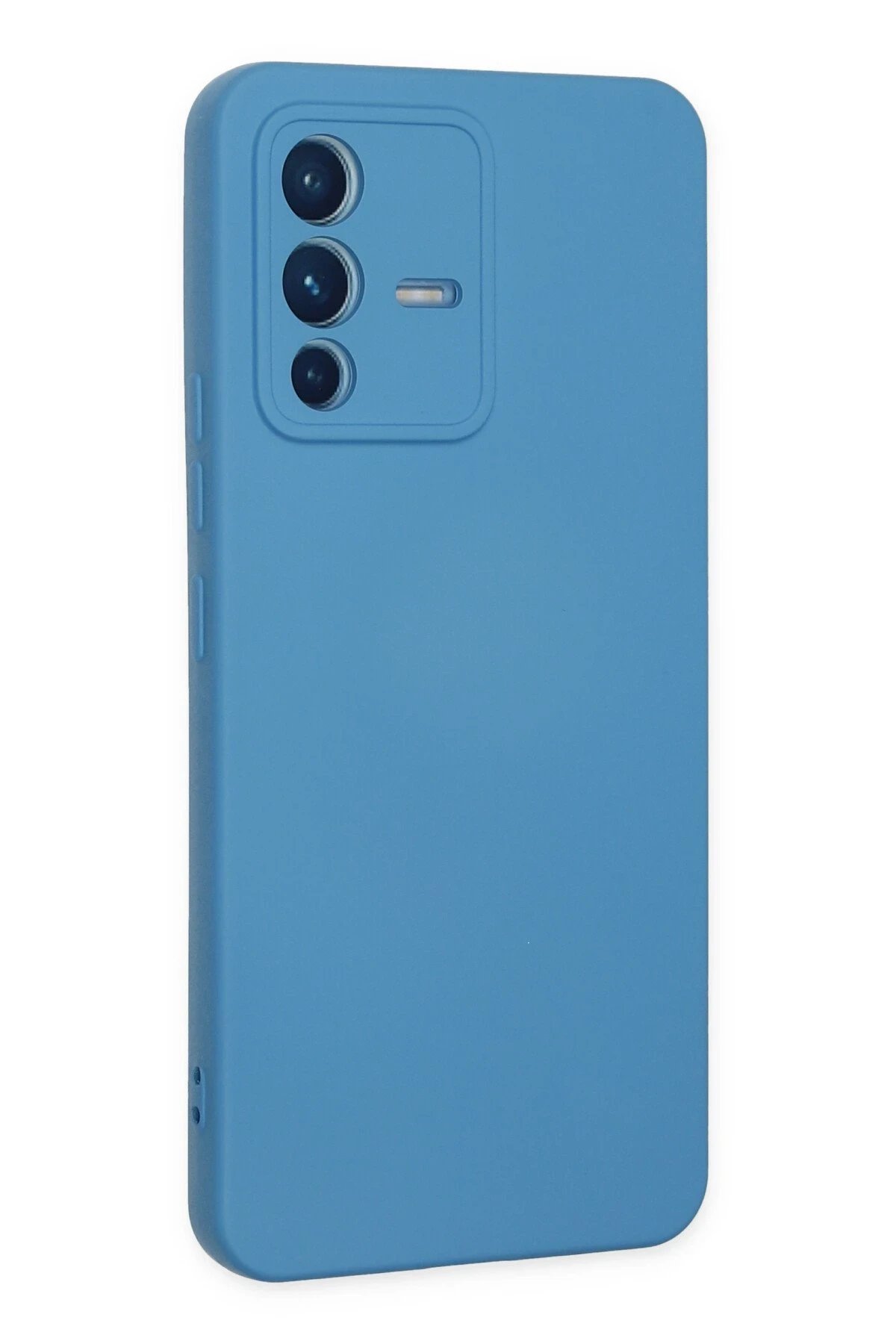 Vivo V23 5G Kılıf Nano içi Kadife Silikon - Mavi-(5796) - Görsel 3