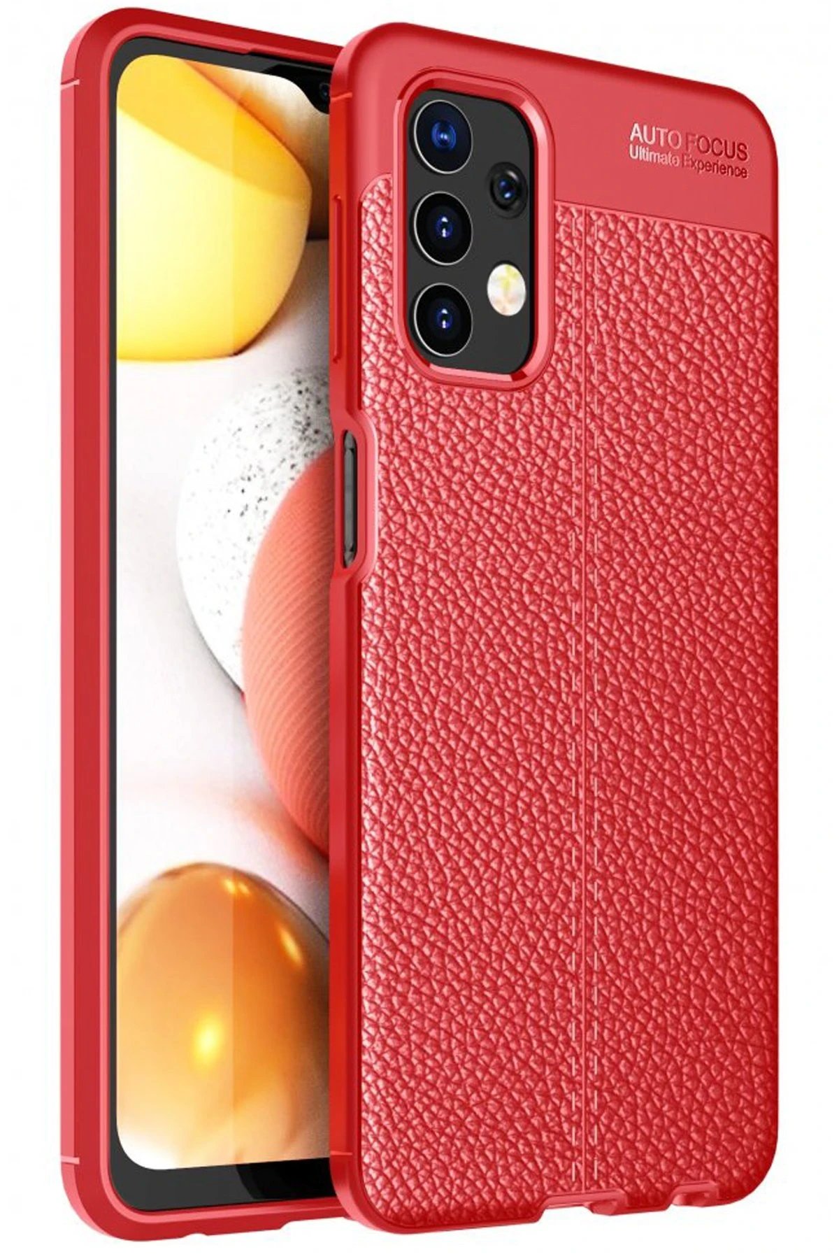 Samsung Galaxy A13 4G Kılıf Auto Focus Kapak - Kırmızı-(5796)