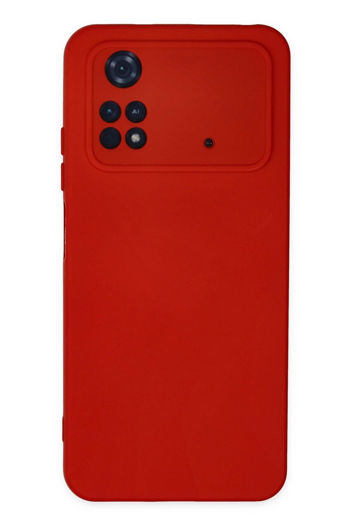 Xiaomi Poco M4 Pro 4G Kılıf Nano içi Kadife Silikon - Kırmızı-(5796)