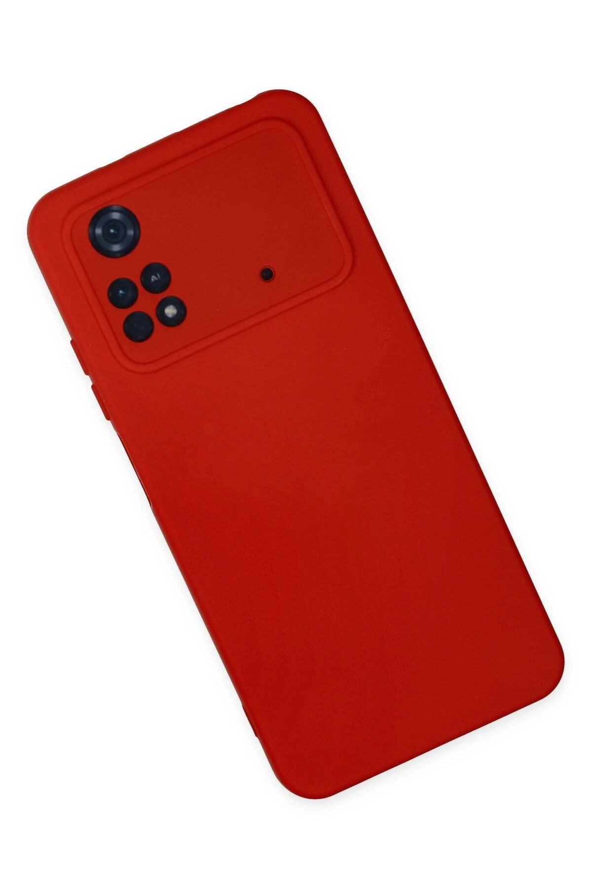 Xiaomi Poco M4 Pro 4G Kılıf Nano içi Kadife Silikon - Kırmızı-(5796) - Görsel 2