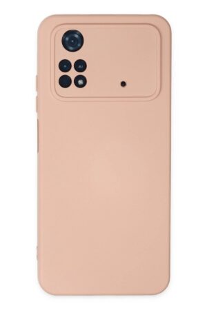 Xiaomi Poco M4 Pro 4G Kılıf Nano içi Kadife Silikon - Pudra-(5796)