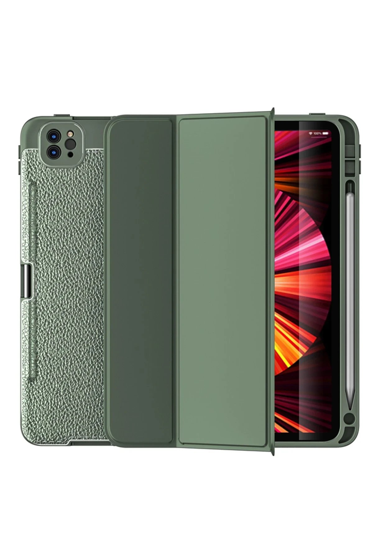 iPad Pro 11 (2020) Kılıf Tablet Focus Silikon - Yeşil-(5796)
