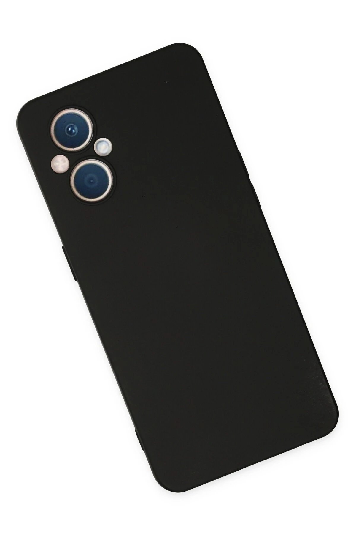 Oppo Reno 7 Lite Kılıf Nano içi Kadife Silikon - Siyah-(5796) - Görsel 2