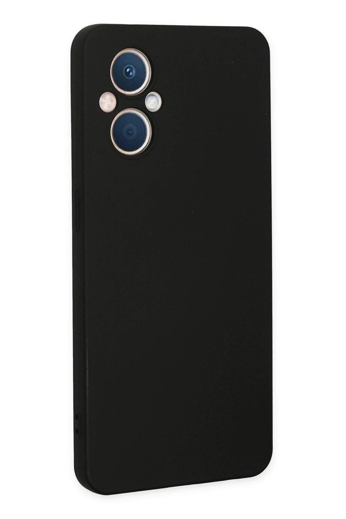 Oppo Reno 7 Lite Kılıf Nano içi Kadife Silikon - Siyah-(5796) - Görsel 3