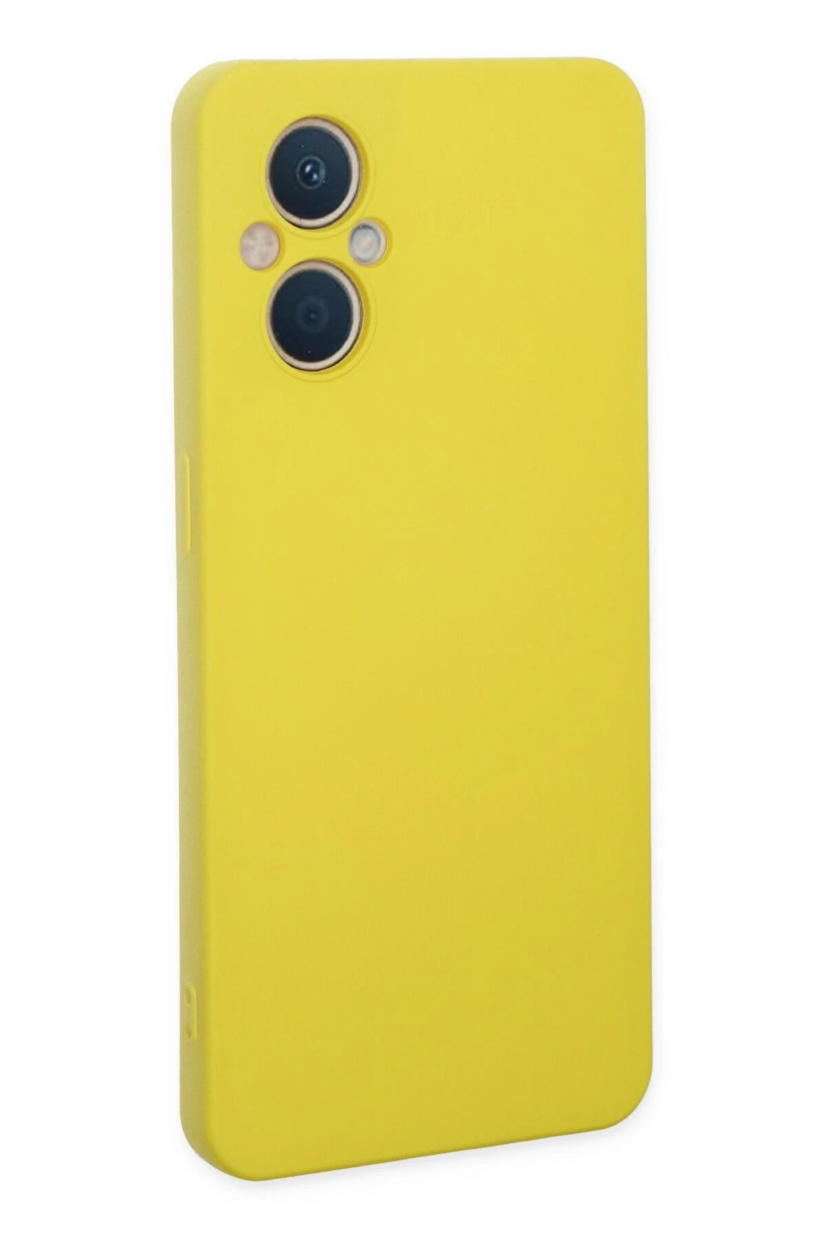 Oppo Reno 7 Lite Kılıf Nano içi Kadife Silikon - Sarı-(5796) - Görsel 3