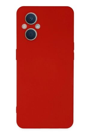 Oppo Reno 7 Lite Kılıf Nano içi Kadife Silikon - Kırmızı-(5796)