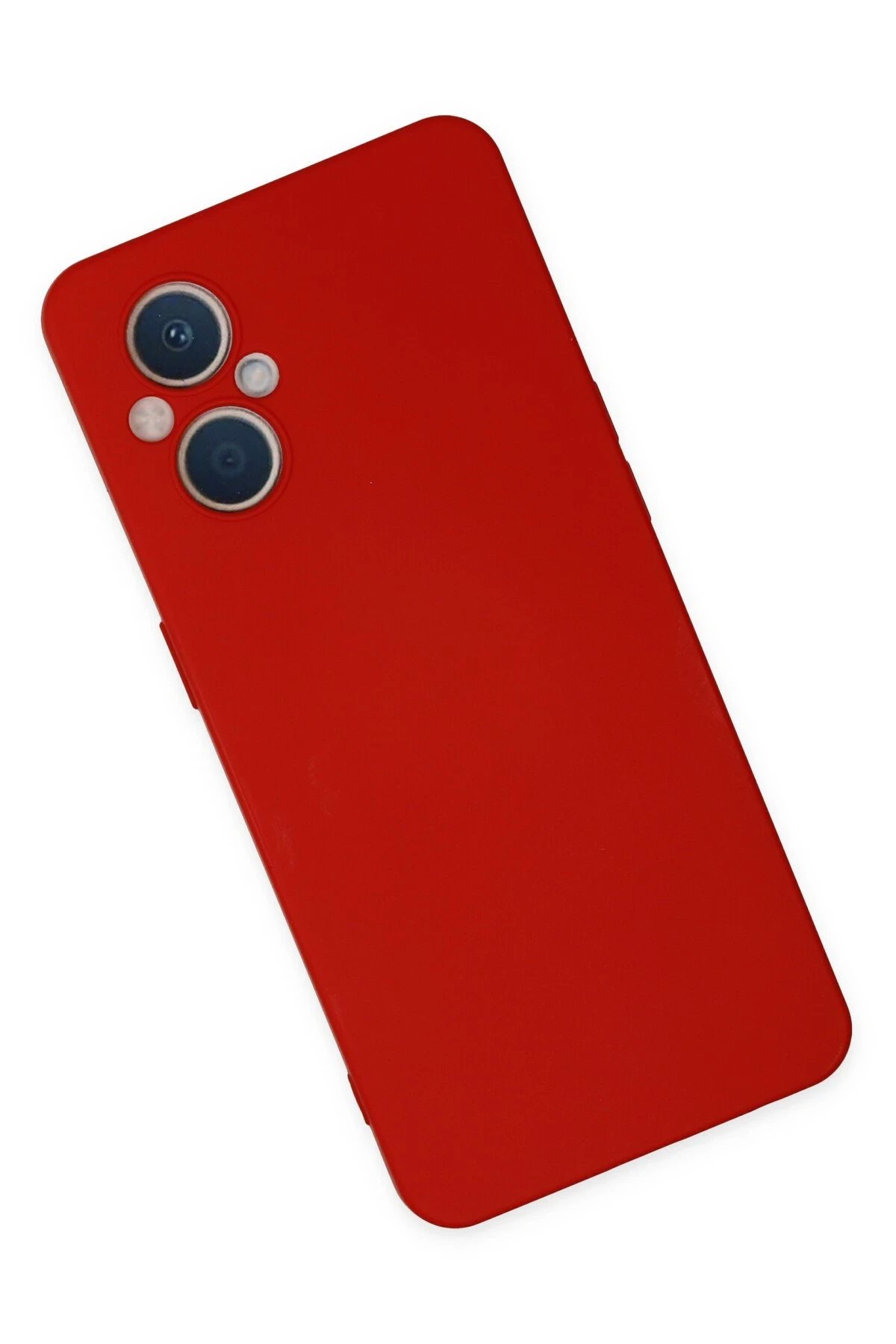 Oppo Reno 7 Lite Kılıf Nano içi Kadife Silikon - Kırmızı-(5796) - Görsel 2