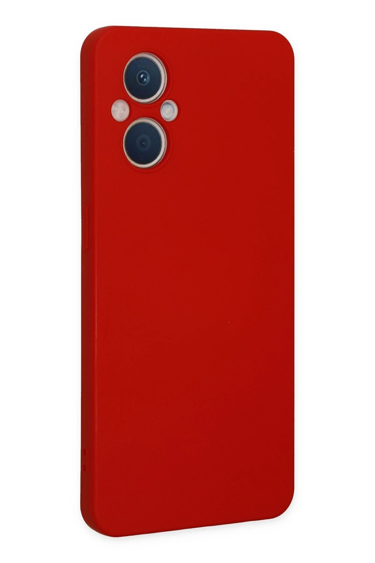 Oppo Reno 7 Lite Kılıf Nano içi Kadife Silikon - Kırmızı-(5796) - Görsel 3