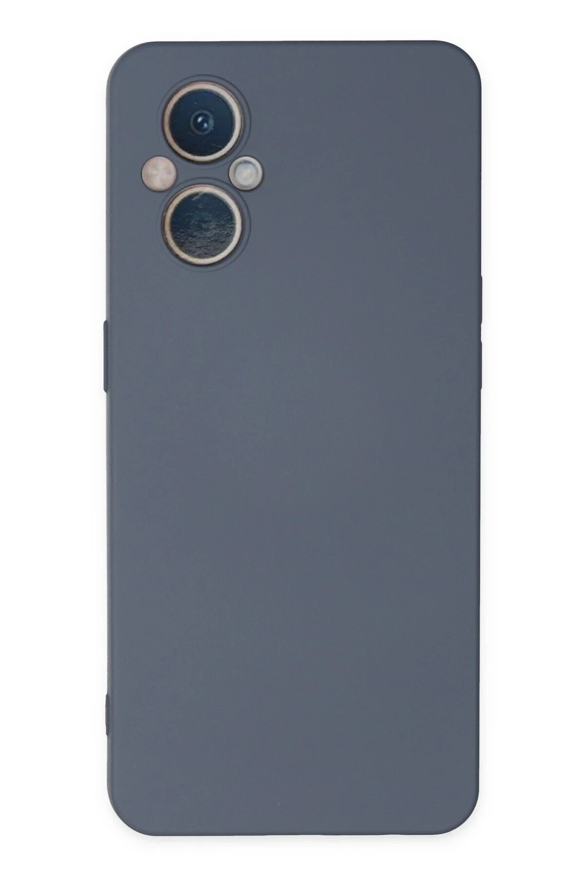 Oppo Reno 7 Lite Kılıf Nano içi Kadife Silikon - Gri-(5796)