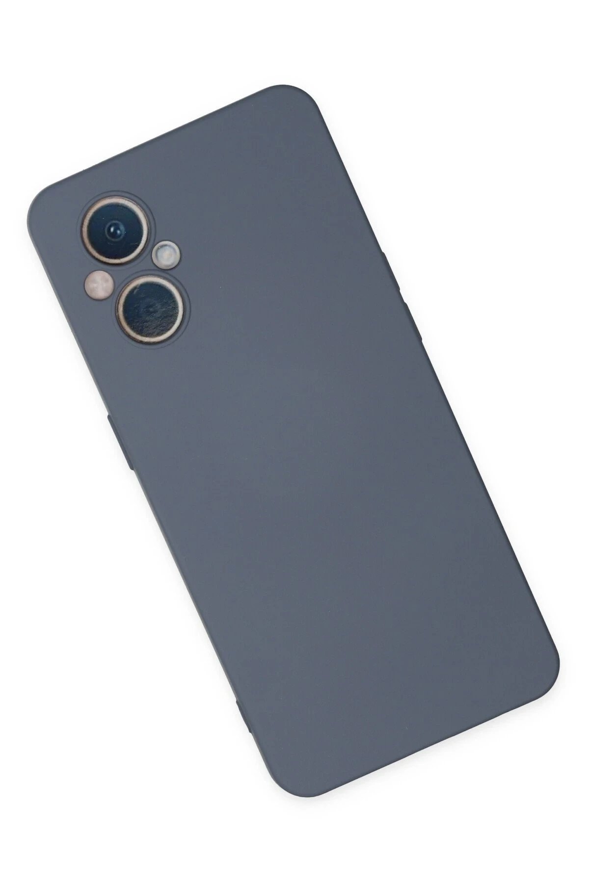 Oppo Reno 7 Lite Kılıf Nano içi Kadife Silikon - Gri-(5796) - Görsel 2