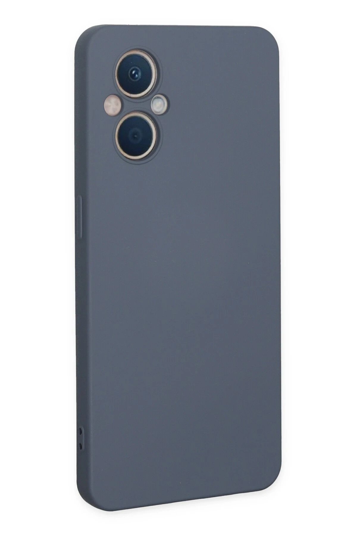 Oppo Reno 7 Lite Kılıf Nano içi Kadife Silikon - Gri-(5796) - Görsel 3