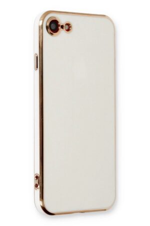 iPhone 7 Kılıf Volet Silikon - Beyaz-(5796)