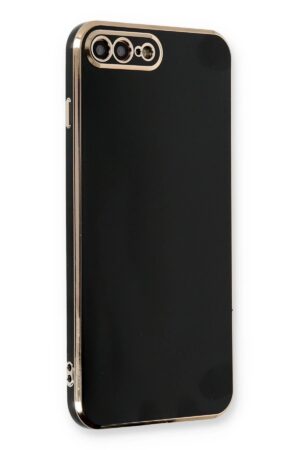 iPhone 7 Plus Kılıf Volet Silikon - Siyah-(5796)