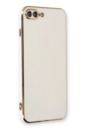 iPhone 7 Plus Kılıf Volet Silikon - Beyaz-(5796)