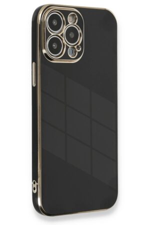 iPhone 13 Pro Kılıf Volet Silikon - Siyah-(5796)